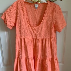 Coral shift dress size small